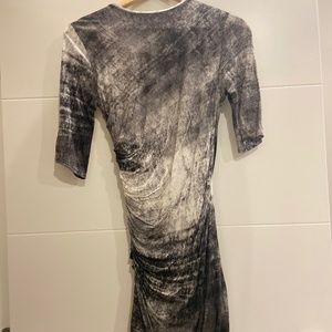 Grey Helmut Lang Jersey Cotton Dress